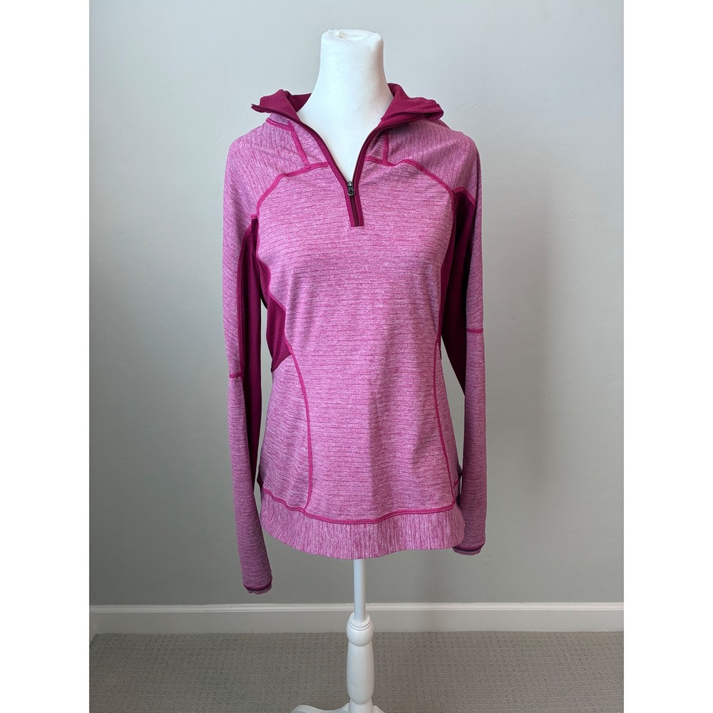 Lululemon Women's Pink Heathered Half Zip Long‎ Sleeve Pullover Top - Picture 4 of 9